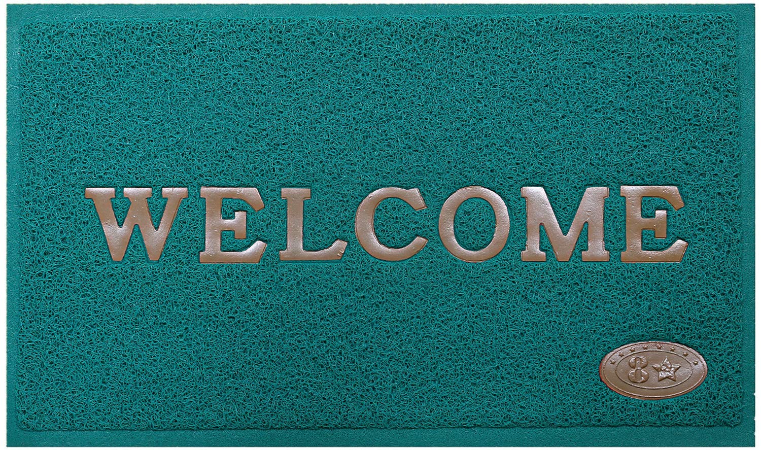 Kuber Industries Pvc Anti Skid Welcome Door Mat (Green) -Ctltc11176